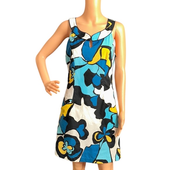 BCBG Paris Dresses & Skirts - BCBG Paris ~ Women’s Sleeveless Retro Abstract Floral 60’s-Style Mini Dress Sz 8
